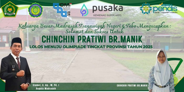 Satu Siswa MTsN 6 Tebo Raih Tiket Menuju Olimpiade Madrasah Indonesia Tingkat Provinsi