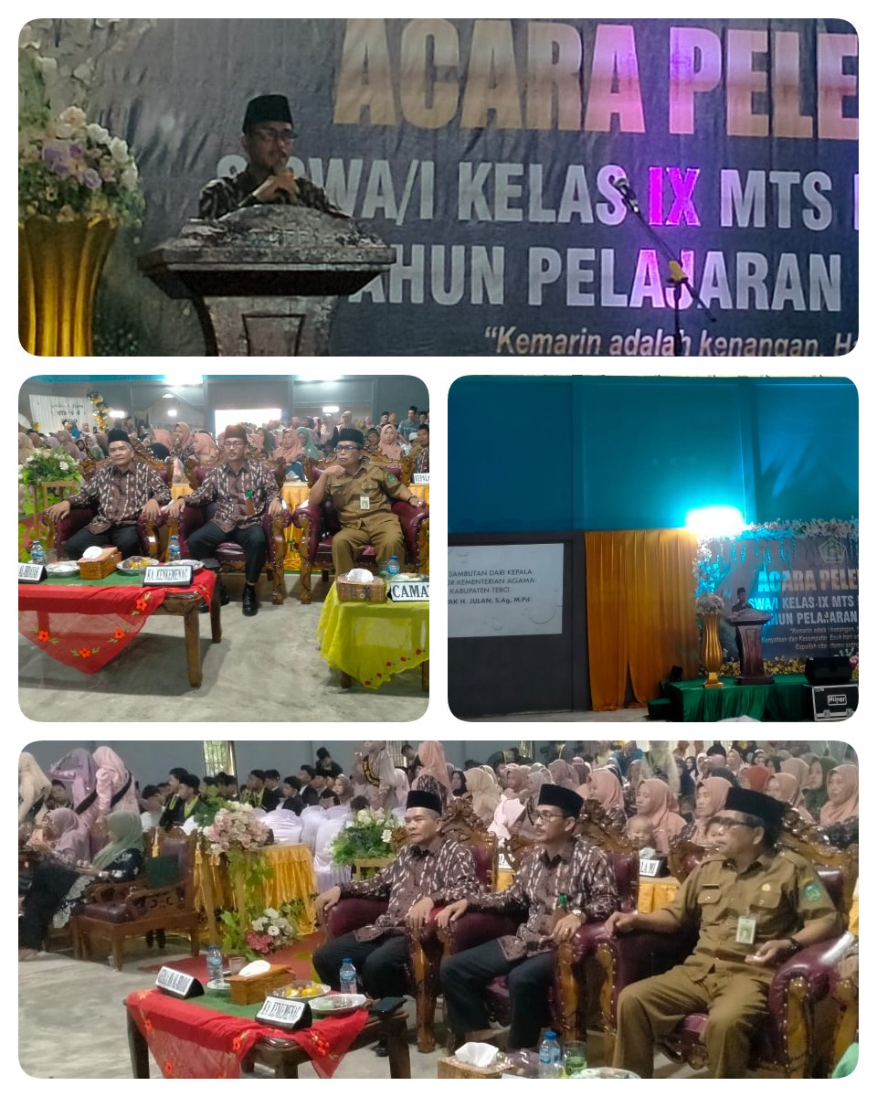 Kegiatan Pelepasan Siswa/I Kelas IX MTs N 6 Tebo Dihadiri Bapak Kepala Kantor Kementerian Agama Kab. Tebo