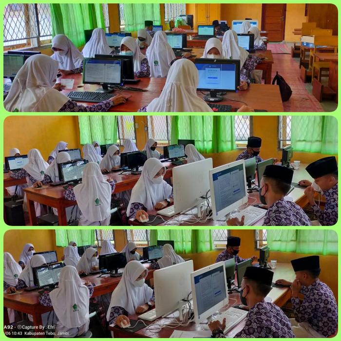 PELAKSANANA ANBK HARI PERTAMA DI MTS NEGERI 6 TEBO BERLANGSUNG TERTIB