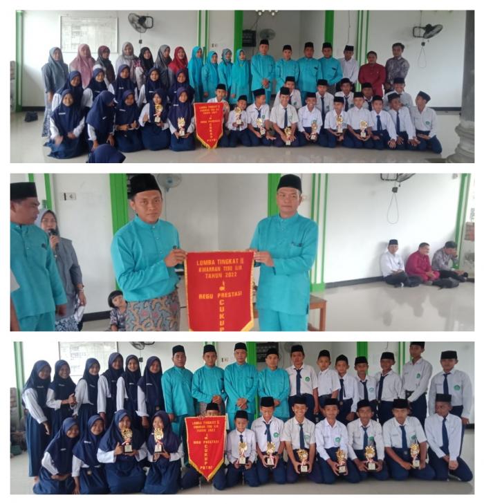 KEPALA MADRASAH MENERIMA PENYERAHAN TUNGGUL PRESTASI LOMBA TINGKAT (LT) II (DUA)