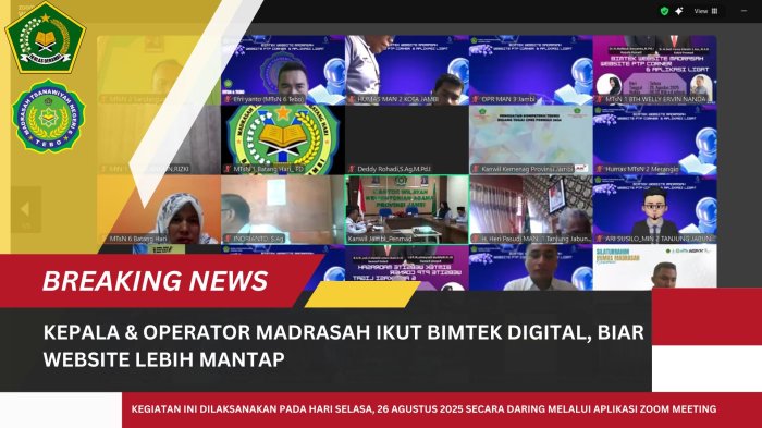 Kepala & Operator Madrasah Ikut Bimtek Digital, Biar Website Lebih Mantap