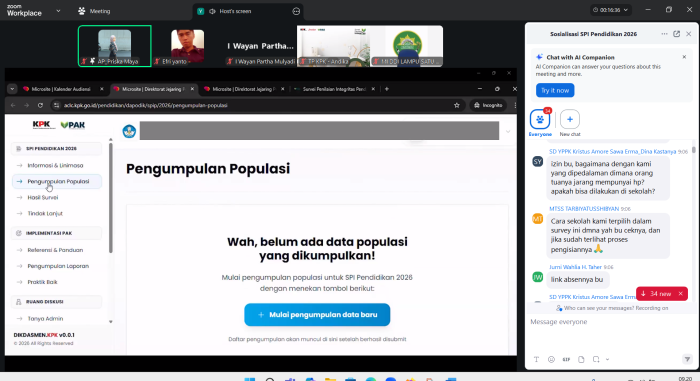 Madrasah Berintegritas: Operator Ikuti ZOOM SPI Pendidikan KPK Tingkatkan Akuntabilitas