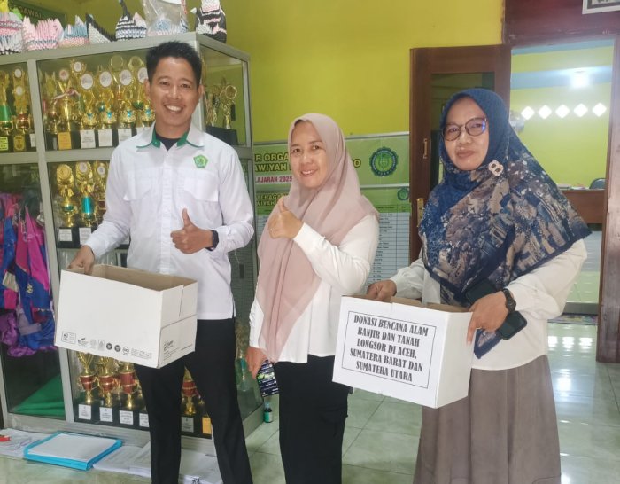 Respons Instruksi Kanwil, MTsN 6 Tebo Gerakkan Donasi untuk Korban Longsor dan Banjir Sumatera